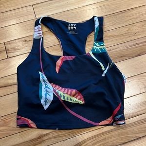 JoyLab cropped tank with built in sports bra size XS